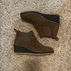 Corkys Brown Suede Ankle Booties